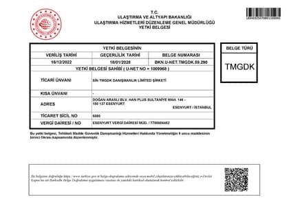 SİN TMGDK Danışmanlık TMGDK yetki belgesi